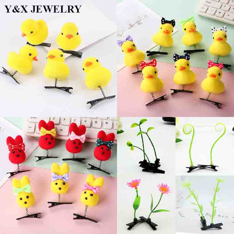 1 Kẹp Tóc Hình Vịt Con Dễ Thương Cho Bé Gái