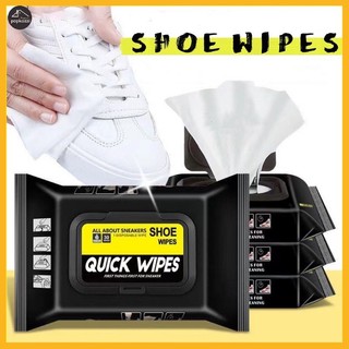 Popkozzi Khăn giấy ướt lau giày sneaker Quick Wipes 12 khăn chùi vệ sinh giày siêu tốc