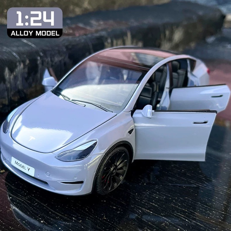 Mô Hình Xe Hơi Tesla Y SUV Bằng Hợp Kim Tỉ Lệ 1: 24