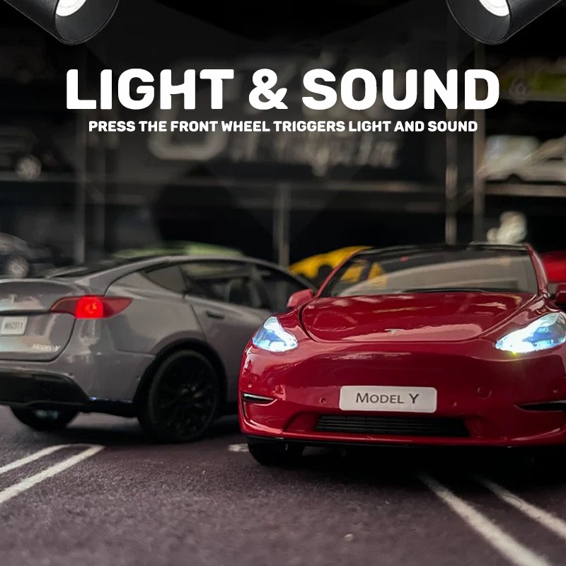 Mô Hình Xe Hơi Tesla Y SUV Bằng Hợp Kim Tỉ Lệ 1: 24