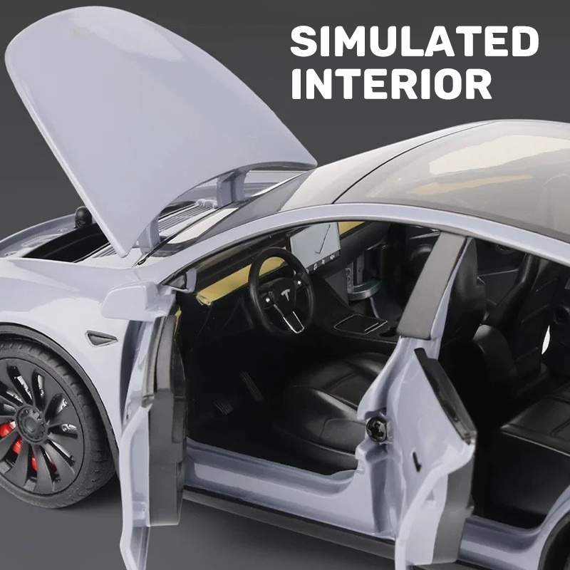 Mô Hình Xe Hơi Tesla Y SUV Bằng Hợp Kim Tỉ Lệ 1: 24
