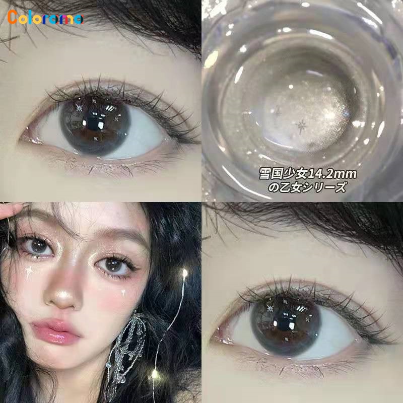 Trong Suốt Hình Bông Tuyết Màu Trơn Cho Nữ Sinh