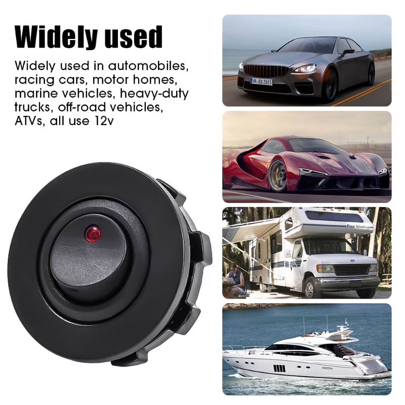 Công Tắc Tròn Bằng ABS Thay Thế Tiện Dụng Cho Đèn Xe Hơi