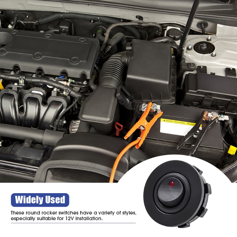 Công Tắc Tròn Bằng ABS Thay Thế Tiện Dụng Cho Đèn Xe Hơi