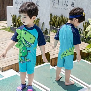Đồ bơi một mảnh họa tiết khủng long kèm nón bơi dễ thương cho bé