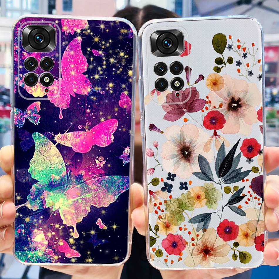 Ốp Điện Thoại Silicone TPU Mềm In Hình Khủng Long / Mèo Đáng Yêu Cho Xiaomi Redmi Note 11 Pro 5G 4G Note11 11S
