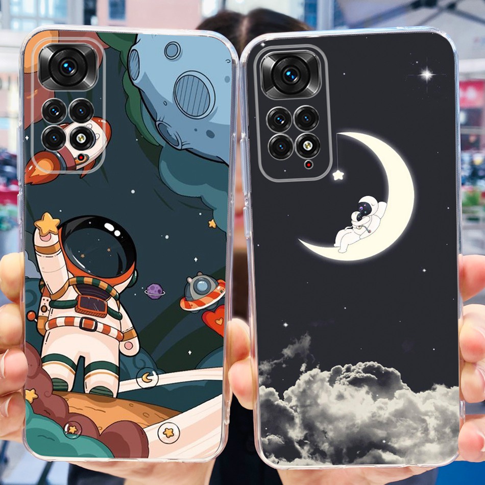Ốp Điện Thoại Silicone TPU Mềm In Hình Khủng Long / Mèo Đáng Yêu Cho Xiaomi Redmi Note 11 Pro 5G 4G Note11 11S