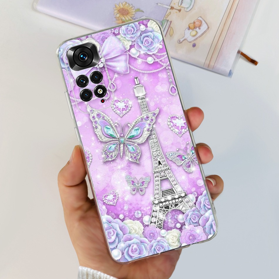 Ốp Điện Thoại Silicone TPU Mềm In Hình Khủng Long / Mèo Đáng Yêu Cho Xiaomi Redmi Note 11 Pro 5G 4G Note11 11S