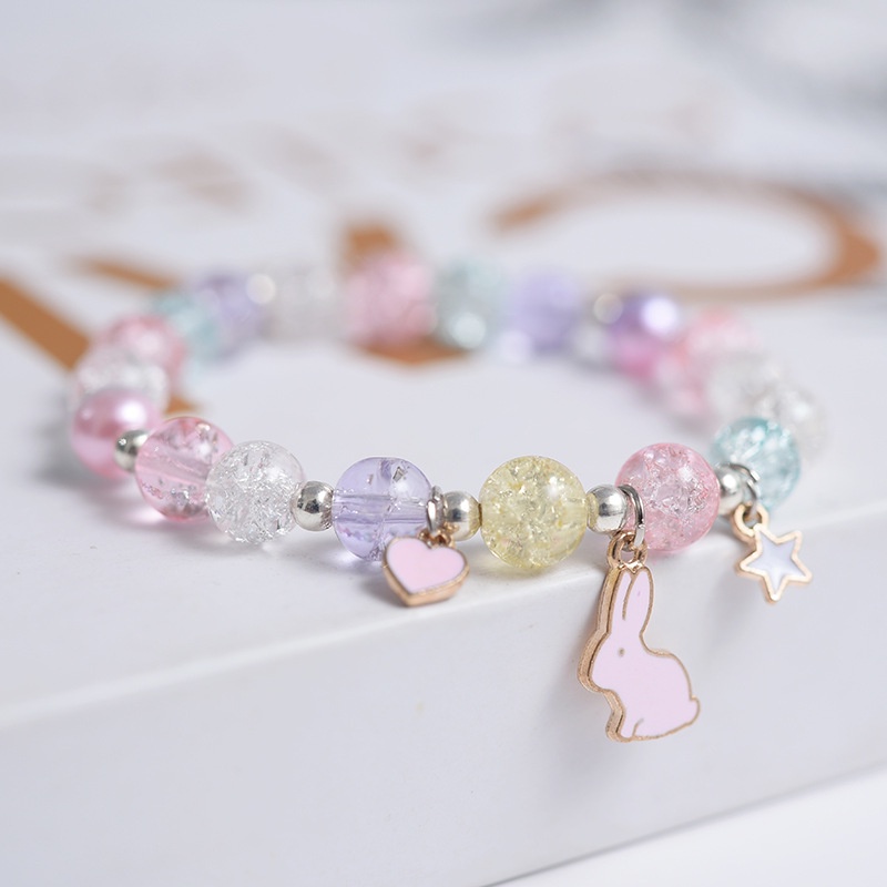 Vòng Tay Co Giãn Đính Hạt Pha Lê Thời Trang Hàn Quốc Cho Nữ