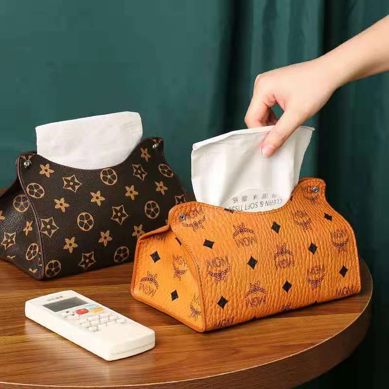 Hộp Đựng Khăn Giấy Bằng Da Cao Cấp Đa Năng Sáng Tạo