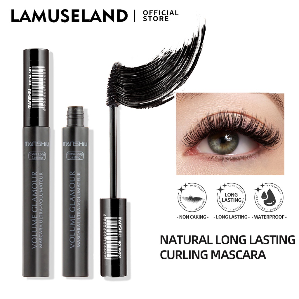 Mascara chuốt mi dài/dày màu đen kháng nước chống mồ hôi lâu trôi LAMUSELAND LA4006 6ml