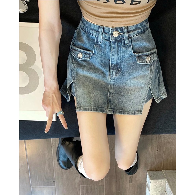 Lalisas Quần culottes Cạp Cao Mỏng Đơn Giản Có Thể Giặt Được Thiết Kế Nhạy Cảm Cho Nữ