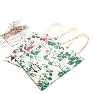 Túi xách mua sắm vải canvas in hoa xinh xắn