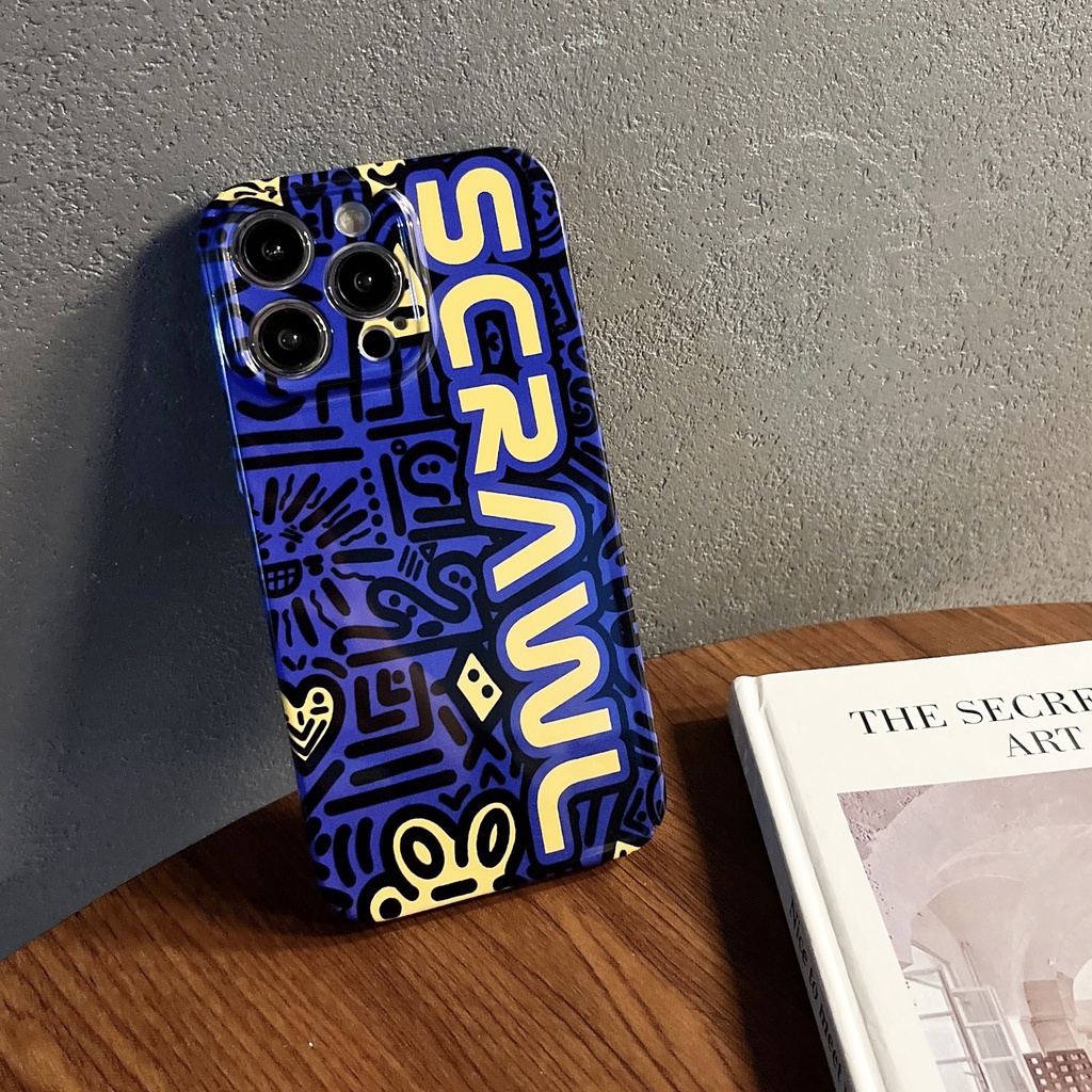 Ốp Điện Thoại PC Cứng Chống Sốc Họa Tiết Graffiti Cho iphone 14 13 12 11 Pro MAX XR X / XS MAX 7 / 8 Plus