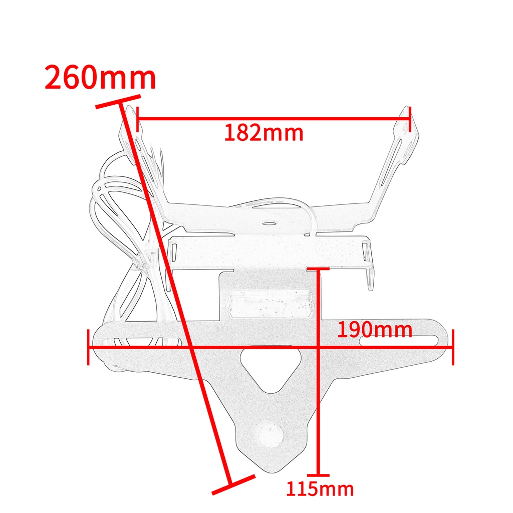 FENDER Giá Đỡ Biển Số Xe Máy Gọn Gàng Cho 2021-2023 Honda CB650R CBR650 CBR 650R