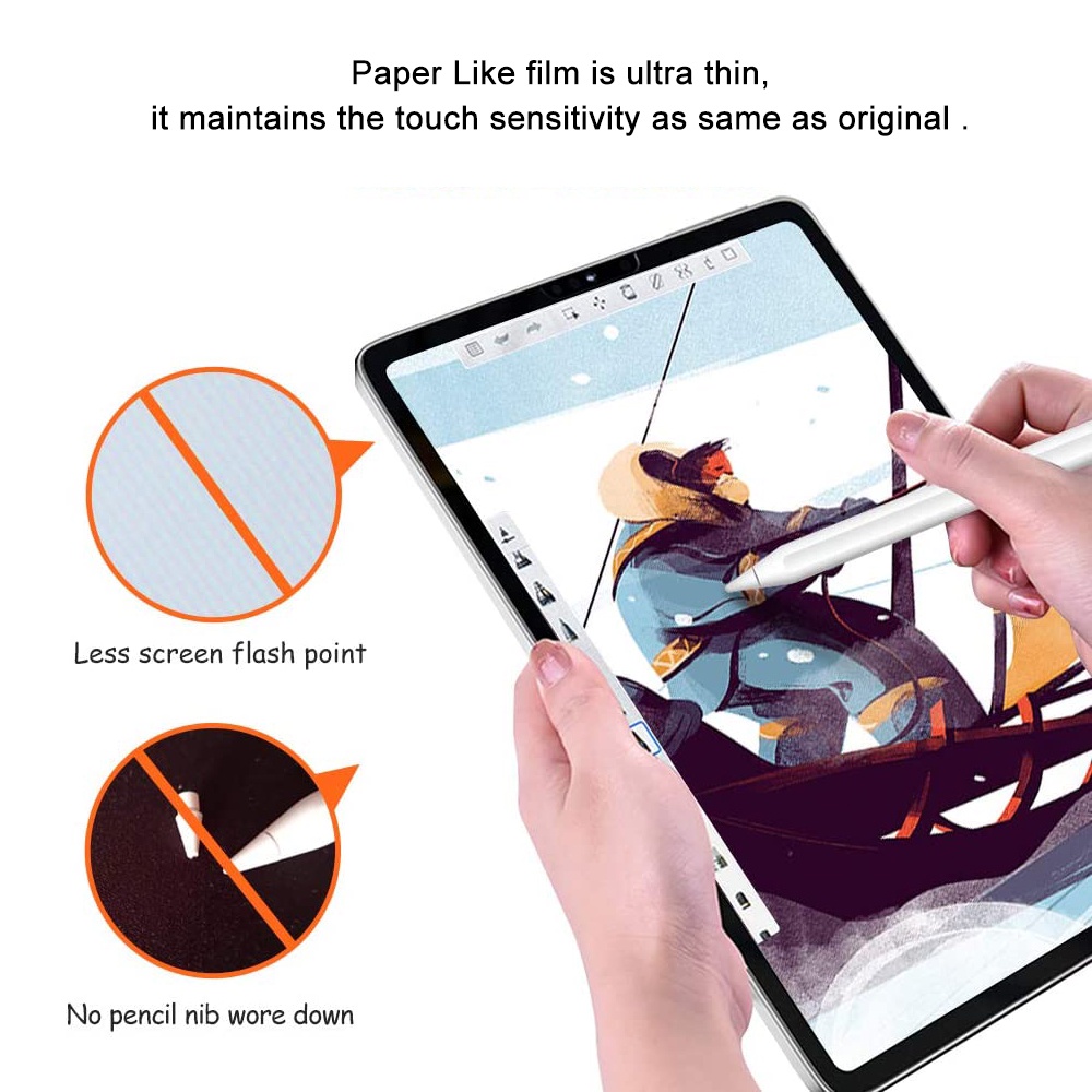 Bộ 2 Miếng Dán Bảo Vệ Màn Hình Bằng Giấy Nhám Cho iPad Air 4 5 Pro 11 Mini 6 10.9 10.2 10th 9th 6th