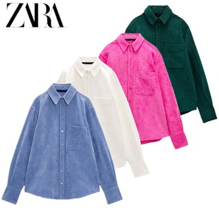 Zara Morocco full tag - Áo Zara sơ mi nhung có nhiều màu cực đẹp YO40