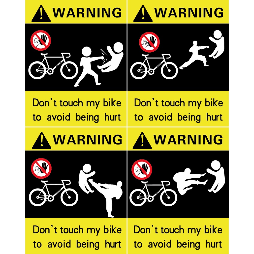 Set 4 Miếng Dán Cảnh Báo Cho Xe Đạp Leo Núi ZTTO