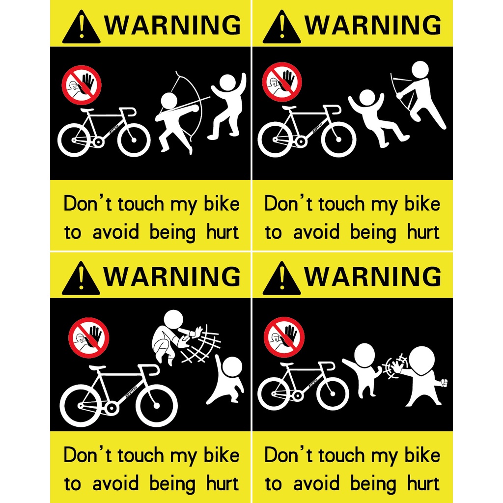 Set 4 Miếng Dán Cảnh Báo Cho Xe Đạp Leo Núi ZTTO