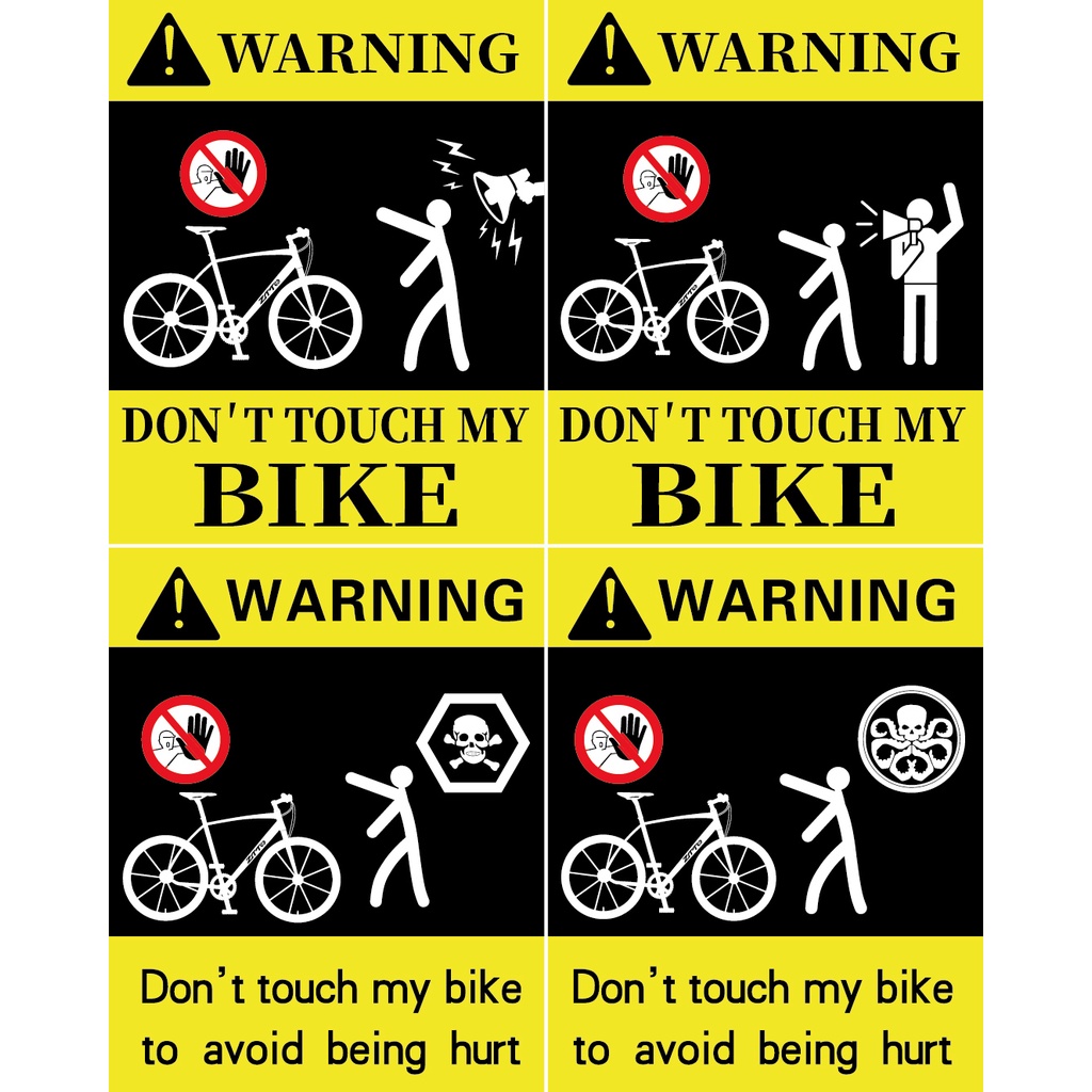 Set 4 Miếng Dán Cảnh Báo Cho Xe Đạp Leo Núi ZTTO