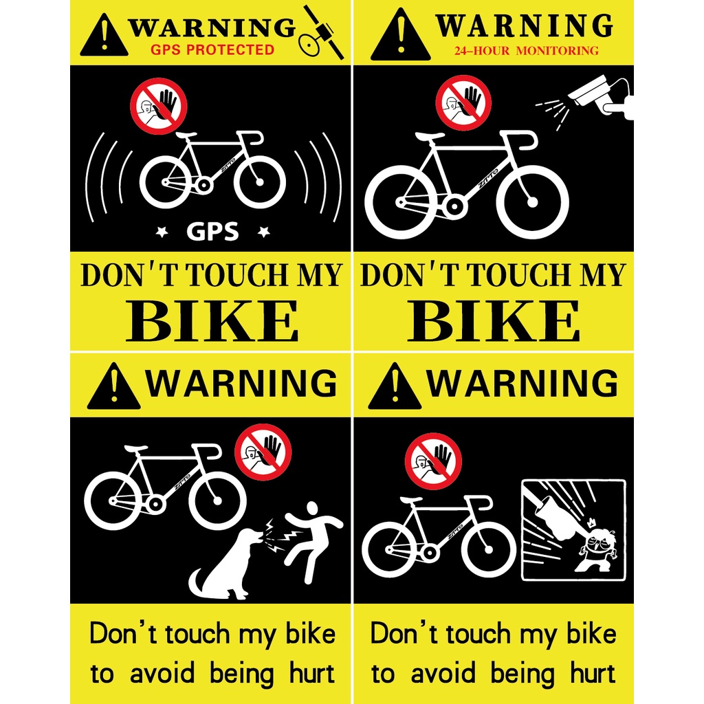 Set 4 Miếng Dán Cảnh Báo Cho Xe Đạp Leo Núi ZTTO