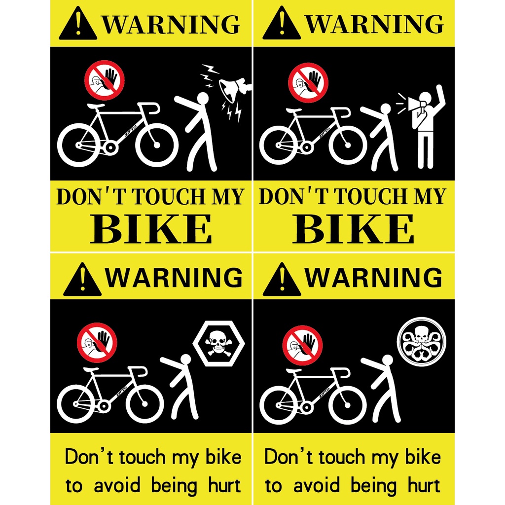 Set 4 Miếng Dán Cảnh Báo Cho Xe Đạp Leo Núi ZTTO