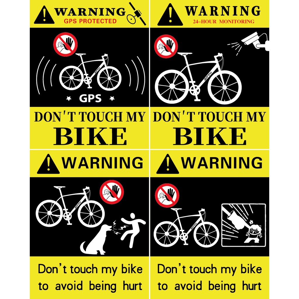 Set 4 Miếng Dán Cảnh Báo Cho Xe Đạp Leo Núi ZTTO