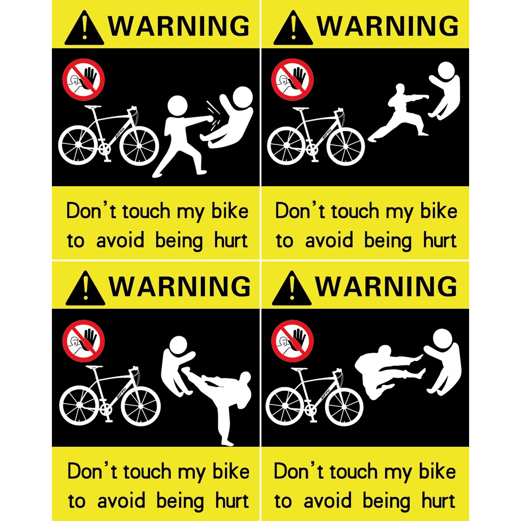 Set 4 Miếng Dán Cảnh Báo Cho Xe Đạp Leo Núi ZTTO