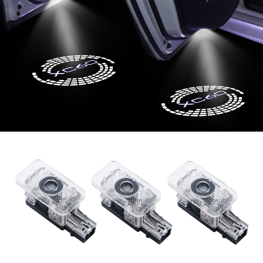 Đèn chào mừng cửa ô tô led máy chiếu logo cho volvo xc60 2018-2021 bóng ma đèn bóng ma ánh sáng lịch sự phụ kiện trang trí ô tô