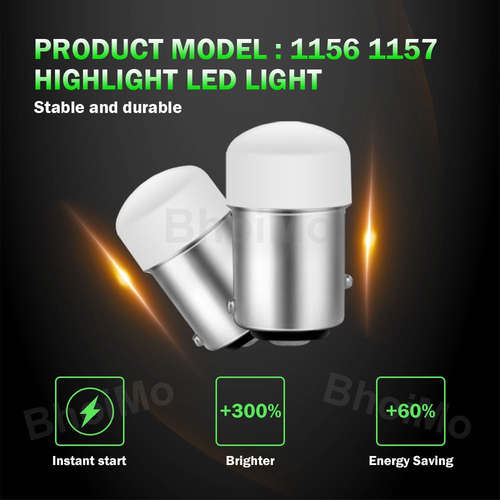 Bóng Đèn LED Gắn Phanh Xe Hơi 1156 Ba15S P21W Bay15D 1157 P21 / 5w S25 9smd 3014 Dc12V Chống Thấm Nước tiện dụng