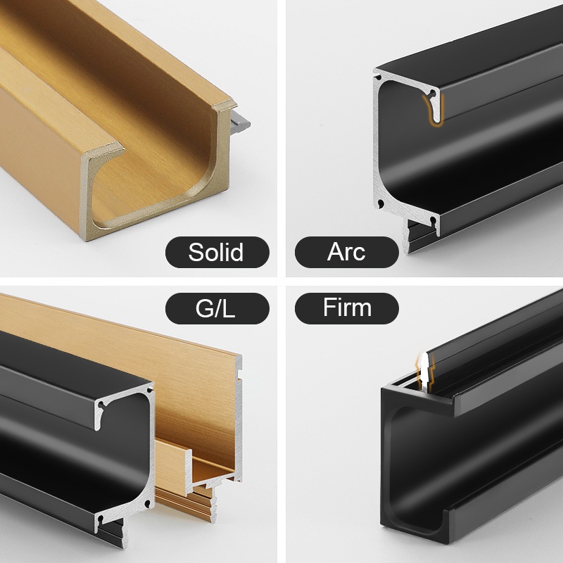 Tay Nắm Cửa 300mm 500mm 800mm Ẩn Bằng Hợp Kim Nhôm Màu Vàng Đen