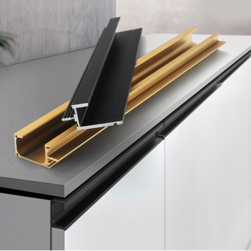 Tay Nắm Cửa 300mm 500mm 800mm Ẩn Bằng Hợp Kim Nhôm Màu Vàng Đen