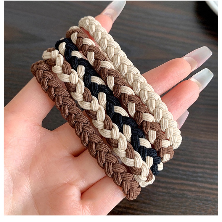 1 Dây Buộc Tóc Cao Su Co Giãn Màu Cà Phê Sữa Thời Trang Cho Nữ