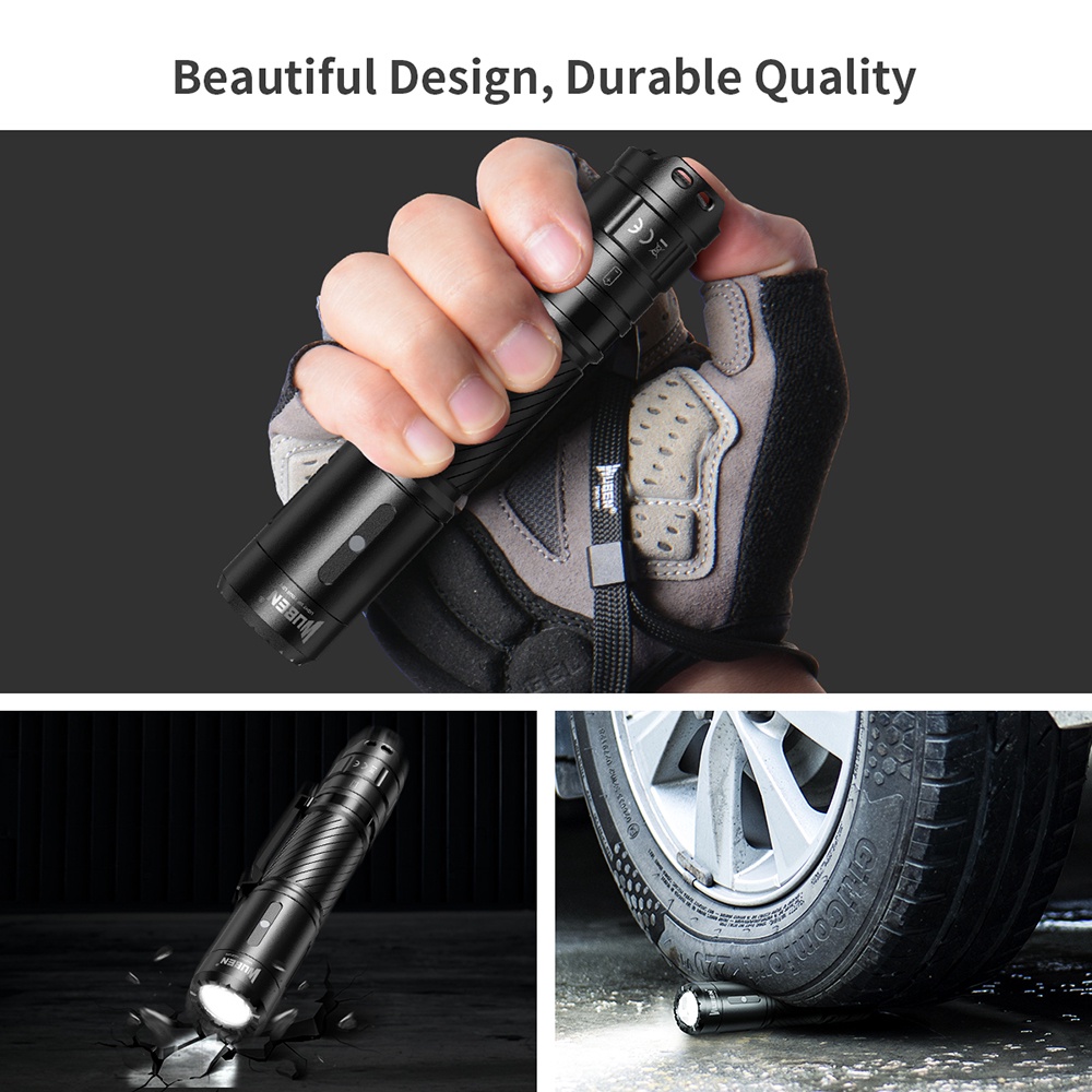 Đèn Pin WUBEN C3 LED Sạc Type-C Công Suất Cao 1200LM Chống Thấm Nước Kèm Pin