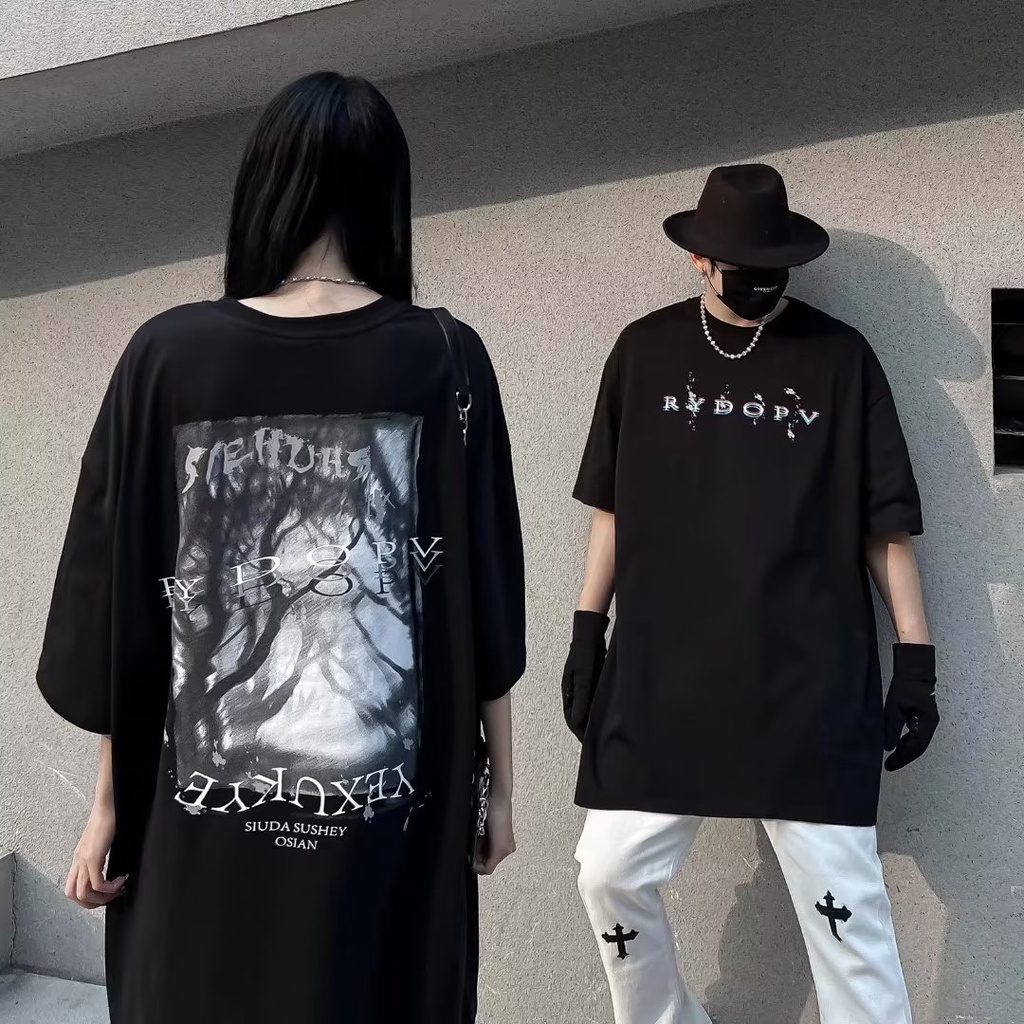 Áo Thun 100% Cotton Tay Ngắn Dáng Rộng Phong Cách Thời Trang Âu Mỹ Dành Cho Cặp Đôi 7 Màu Sắc