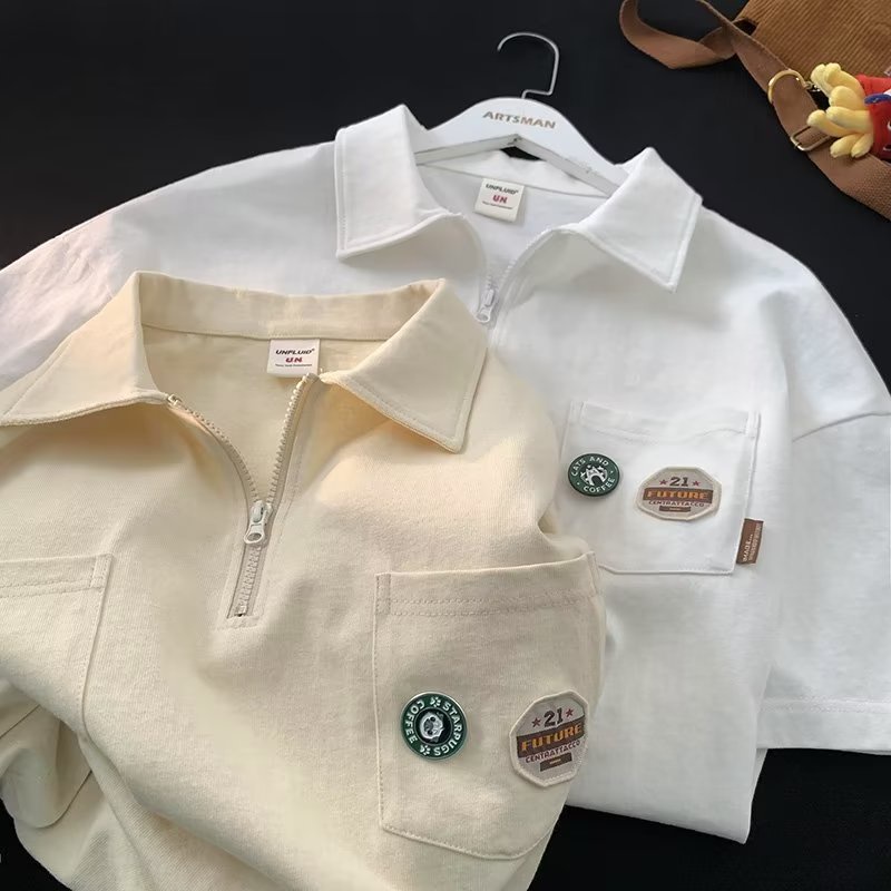 Áo Sơ Mi Tay Ngắn Màu Trơn Phong Cách Nhật Bản Thời Trang Mùa Hè 2023 Cho Nam