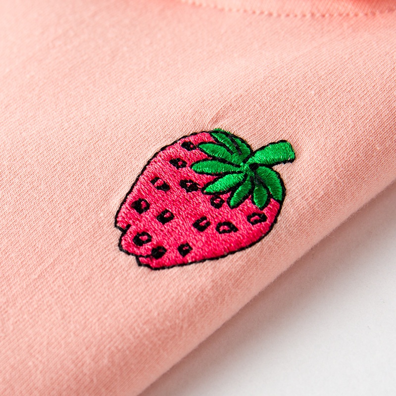 Áo Thun Cotton Mềm Thoáng Khí Tay Ngắn In Họa Tiết Trái Cây Dễ Thương Thời Trang Mùa Hè Cho Bé Gái