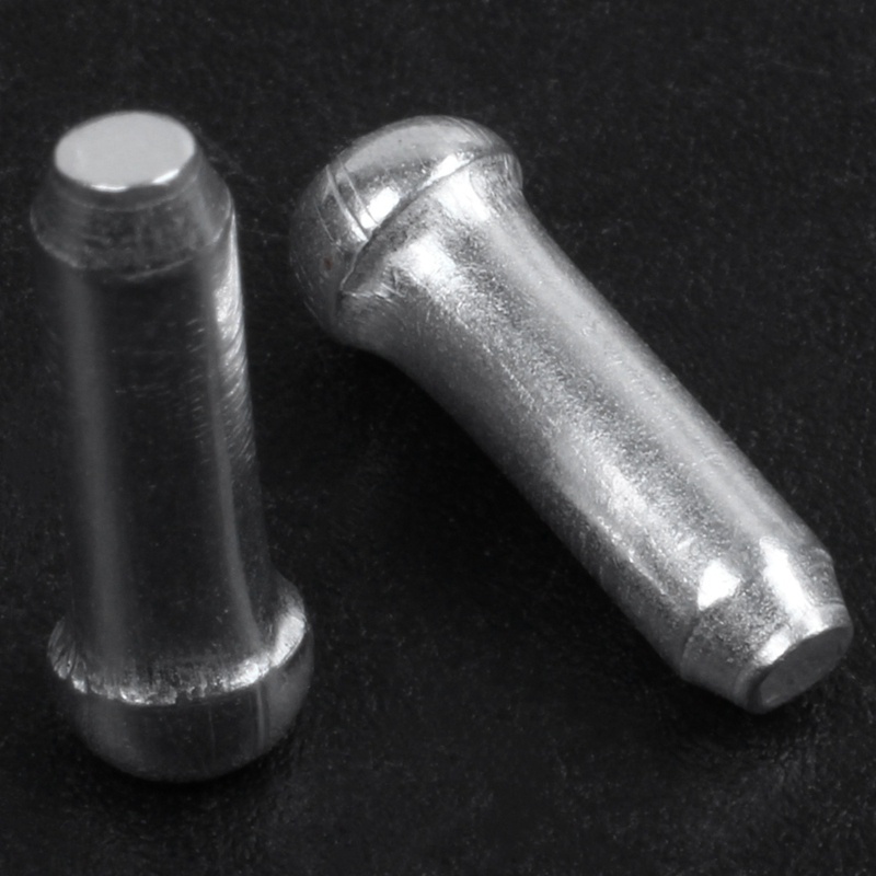 Set 100 Đầu Bọc Dây Phanh Xe Đạp + 10 Dây Cáp Chuyển Số Màu Bạc 190cm X 1.2mm