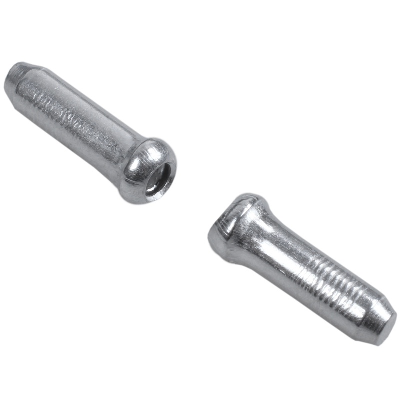 Set 100 Đầu Bọc Dây Phanh Xe Đạp + 10 Dây Cáp Chuyển Số Màu Bạc 190cm X 1.2mm