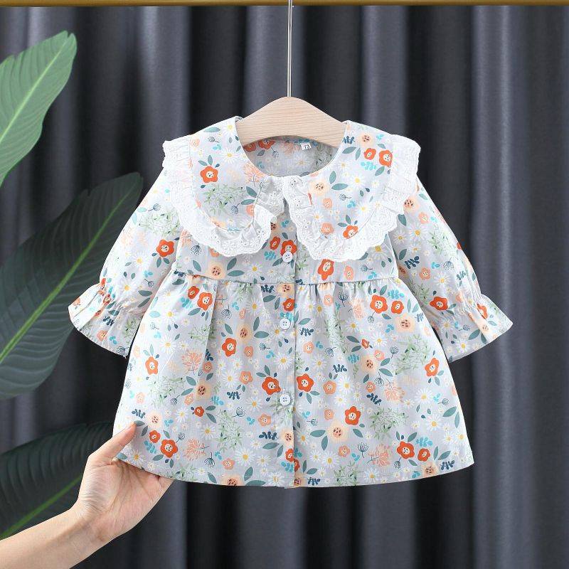 Áo Sơ Mi Công Chúa Phong Cách Mới Mùa Thu Năm 2021 Cho Bé Gái 1-3 Tuổi 6 Tuổi