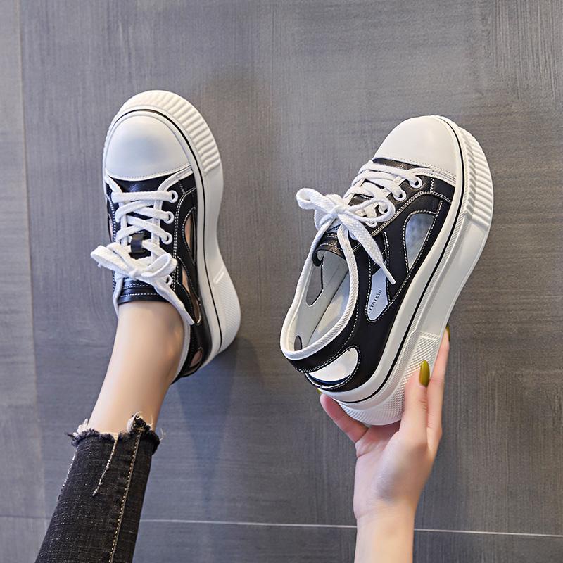 Giày Sandal Da Đế Dày Thời Trang Mùa Hè 2023 Dành Cho Nữ