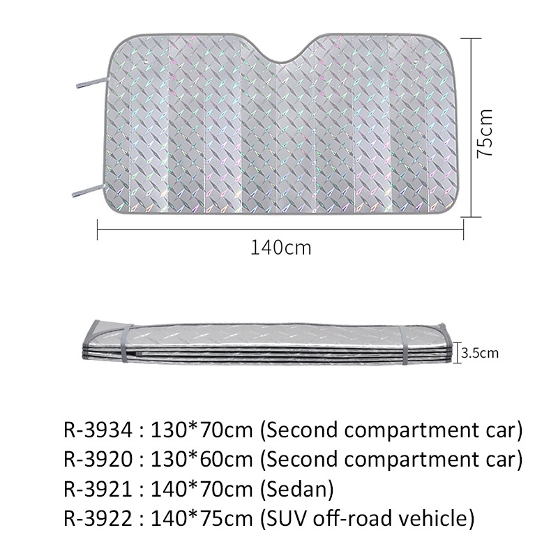 Tấm Che Nắng Cách Nhiệt Màu laser Cho Cửa Sổ Xe Hơi