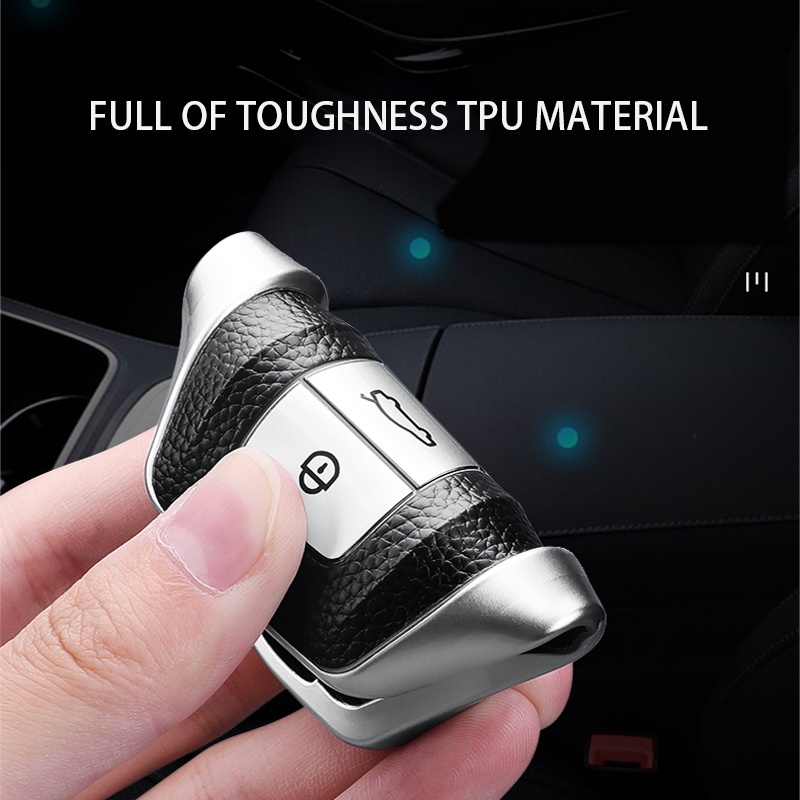 Bao Da TPU + Da Đựng Chìa Khóa Điều Khiển Từ Xa Cho Xe Hơi Geely Emgrand X7 EX7 Coolray 2019-2020