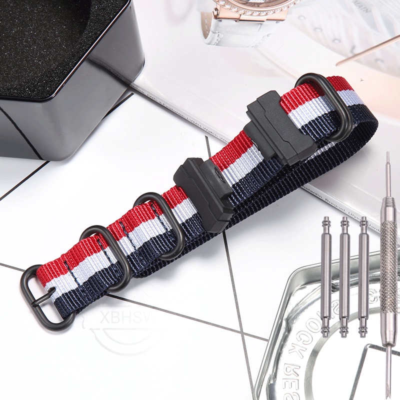 Dây Đeo Nylon Cho Đồng Hồ Casio G-Shock 16mmies GA2100 GA700 GA400 SerGA100 GSL100 GW9400