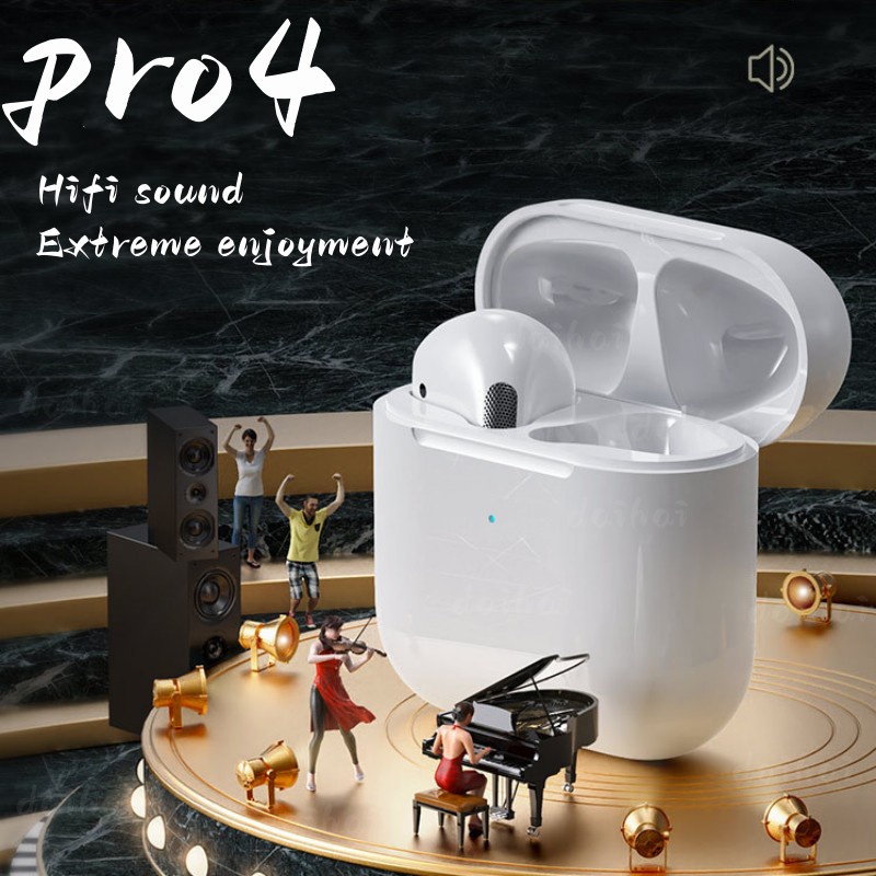 Tws pro 4 Tai Nghe Nhét Tai bluetooth 5.0 Không Dây Chống Nước Có mic 0pdm Cho xiaomi iphone pro4