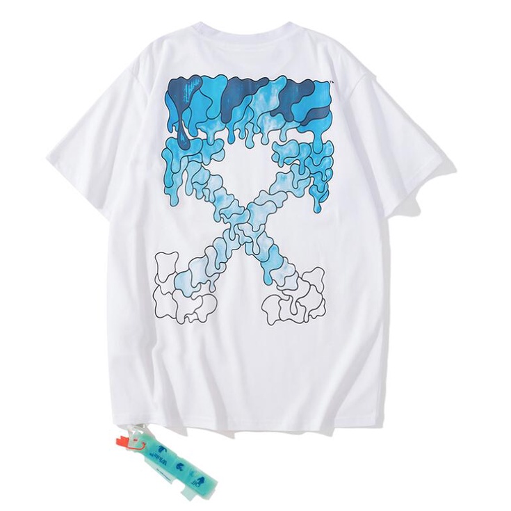 Áo Thun off-white Tay Ngắn Chất Liệu cotton Cao Cấp Họa Tiết In Thời Trang Dành Cho Cả Nam
