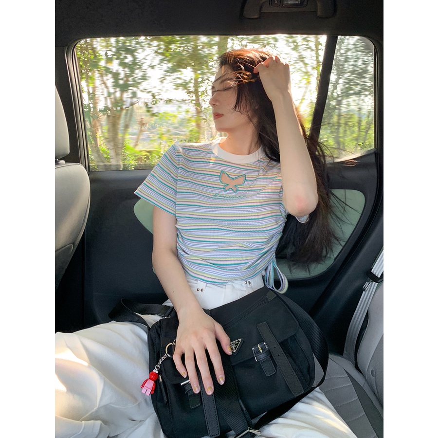 Áo Thun Cotton Tay Ngắn In Hình Đồ Họa Phong Cách Hàn Quốc Mẫu Mới 2023 Thời Trang Cho Nữ