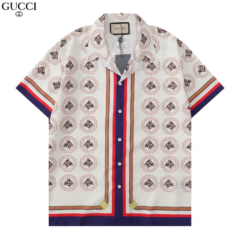 Áo Thun polo Tay Ngắn In Họa Tiết Màu Vàng Bằng Vải Cotton Nguyên Chất * * GG * *