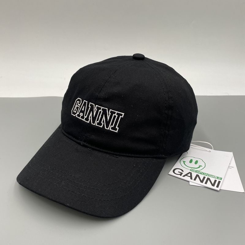 Mũ Lưỡi Trai Thêu logo Mới Phong Cách GANNI Thời Trang Cho Nam Và Nữ