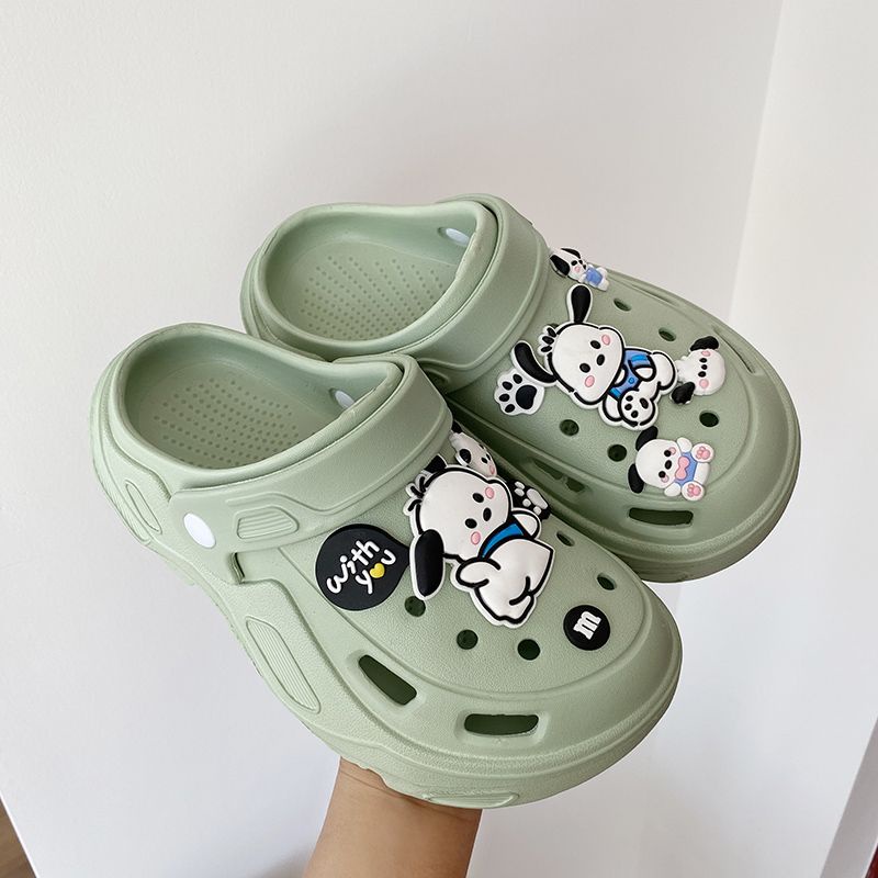 Dép Sandal Xỏ Ngón Đi Biển Đế Dày Tăng Chiều Cao Hở Ngón Bằng EVA Phong Cách Hoạt Hình Cún Con Thời Trang Mùa Hè Đi Mưa Đi Biển Dành Cho Nam